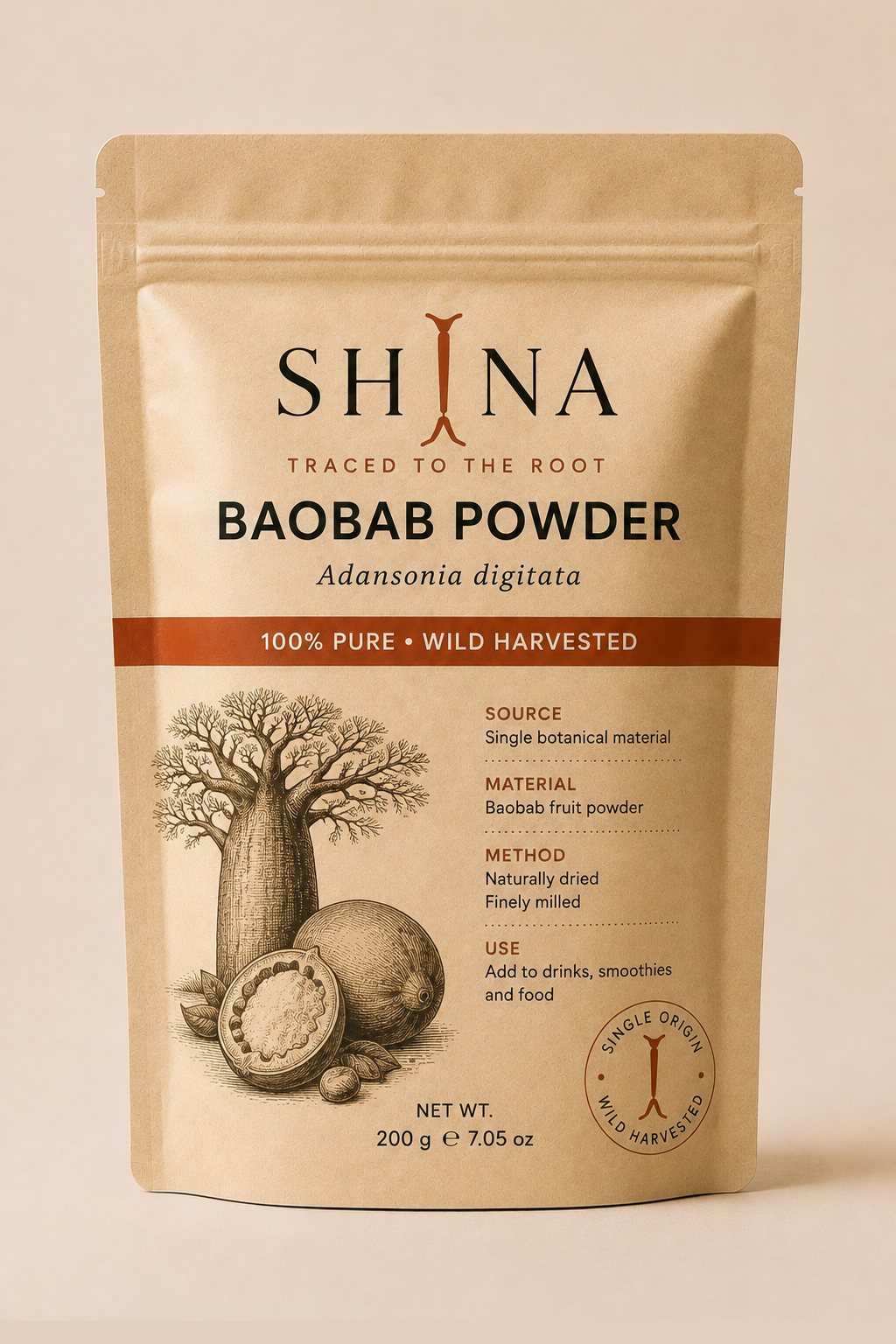 SHINA Baobab Powder pouch