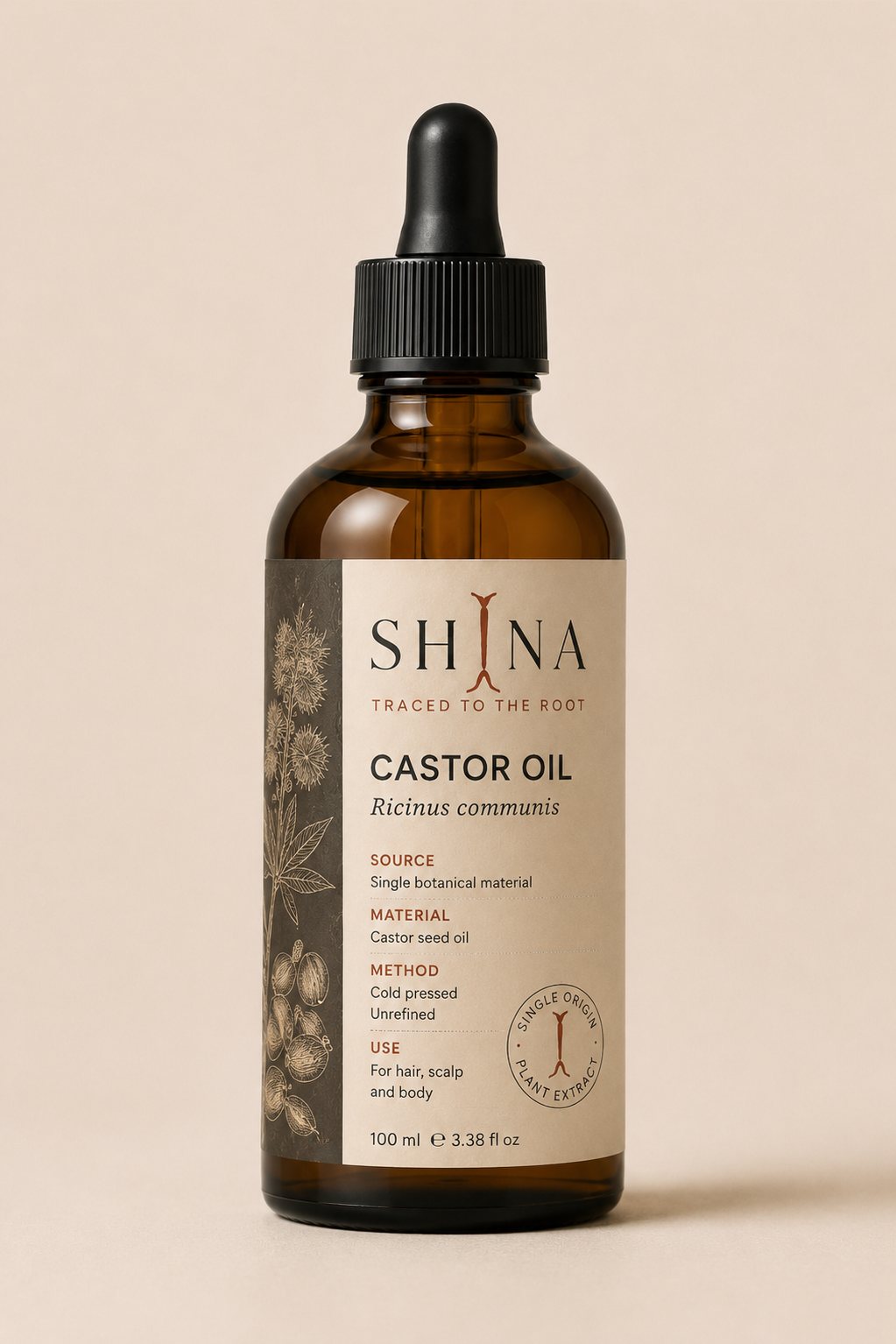 SHINA Castor Oil bottle