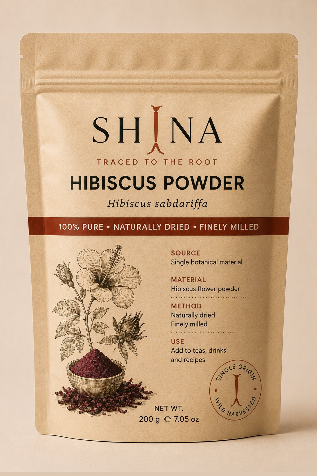 SHINA Hibiscus Powder pouch